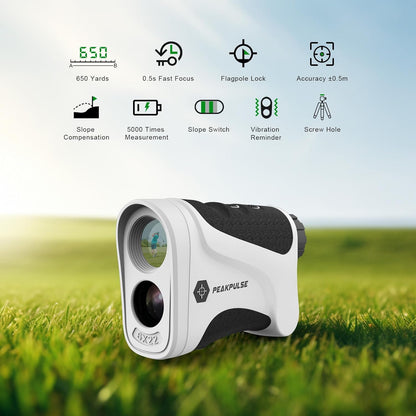 Golf Range Finder 650 Yards Rangefinder Golfing High Clarity Display 6X Magnification 0.5 Yard Accuracy Pin Seeker Easy to Use(No Magnet)