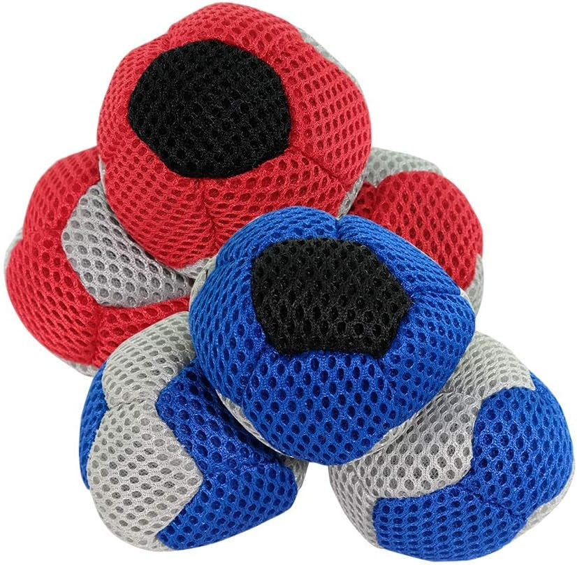 Hacky Sacks 6 Pk. Hand Woven Hacky Sacks Next Generation Cornhole Game, Also Used for Hand Juggling, & Foot Volley'S.