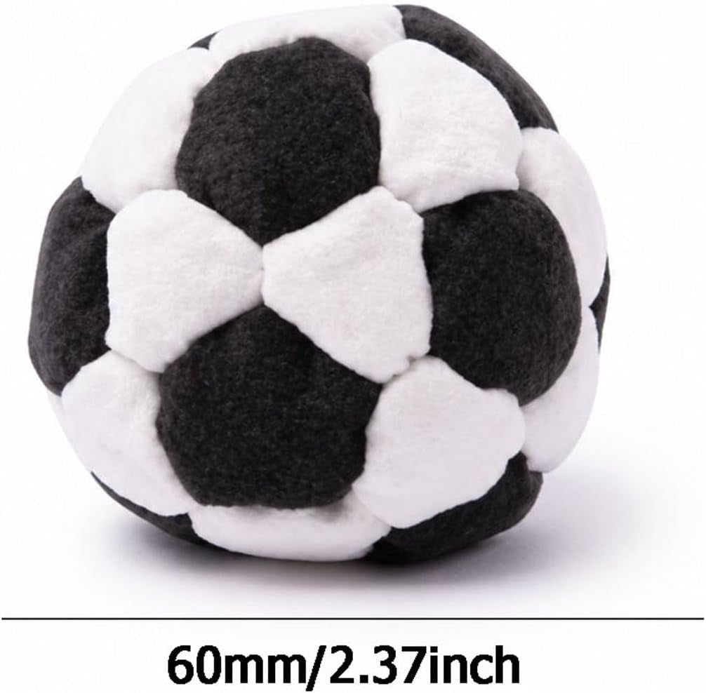 6PCS Hackys Footbags Sacks, Hand-Made Knitted Foot Bags Set, Juggling Balls for Adults & Beginners, Colorful Crochet Footbags, Outdoor Game & Party Fun