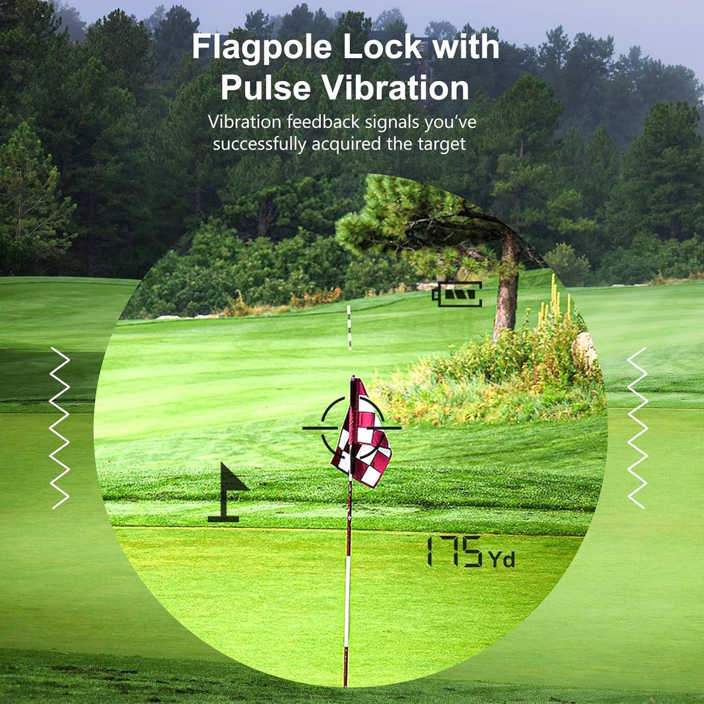 Golf Range Finder 650 Yards Rangefinder Golfing High Clarity Display 6X Magnification 0.5 Yard Accuracy Pin Seeker Easy to Use(No Magnet)