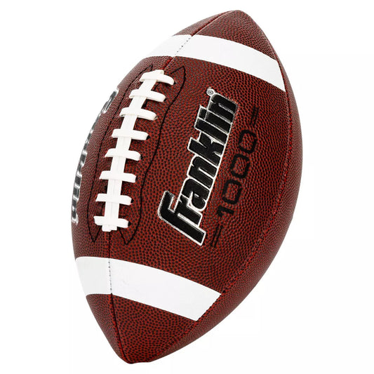 Franklin Sports 1000 Series Grip Rite Peewee Football - Size 6, Brown, Butyl Bladder