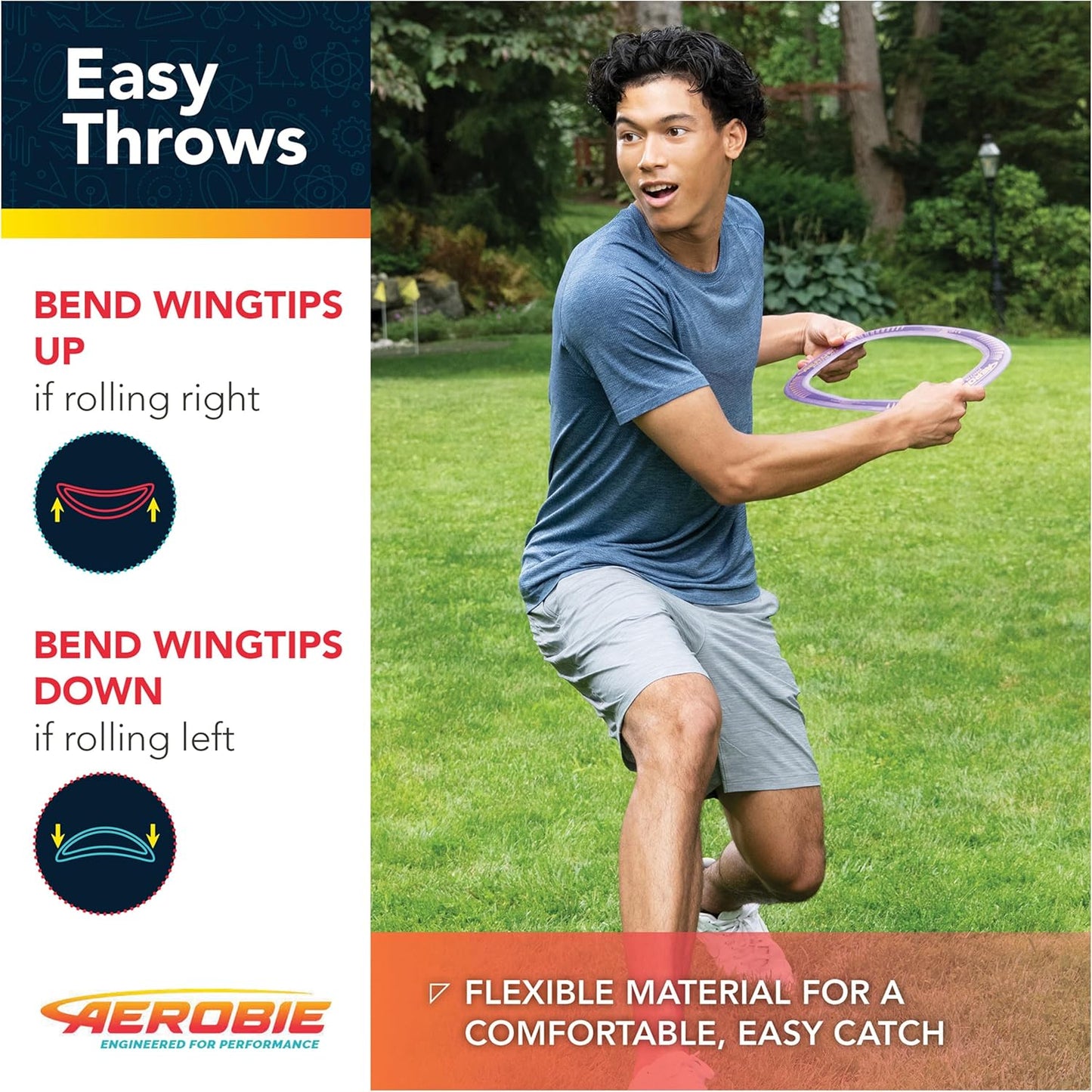 Pro Blade Throw Ring, Lightweight Kids Toy for Disc Golf, Backyard Games & More, Outdoor Games for Adults and Family Ages 5 & Up, Purple