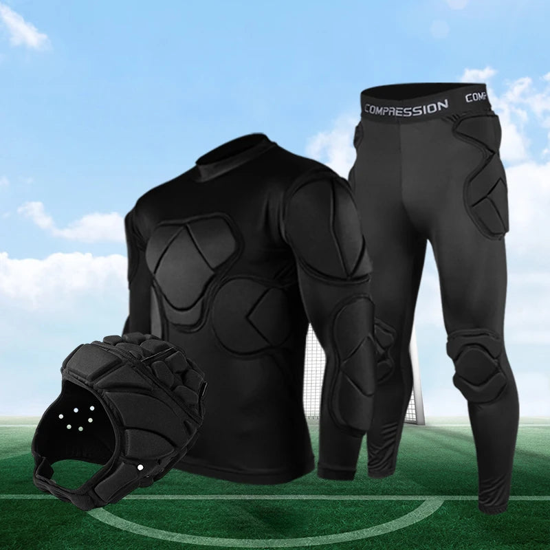 New Professional Goalkeeper Uniforms Soccer Training Equipment Soccer Helmet EVA Thick Sponge Protective Goalkeeper Equipment