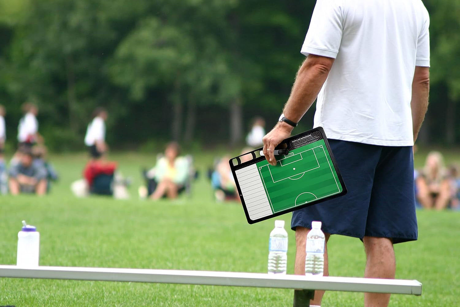 Premium Coaches Clipboard | Double-Sided Dry Erase Marker Board for Basketball, Baseball, Soccer, Football, Hockey (Marker Included)