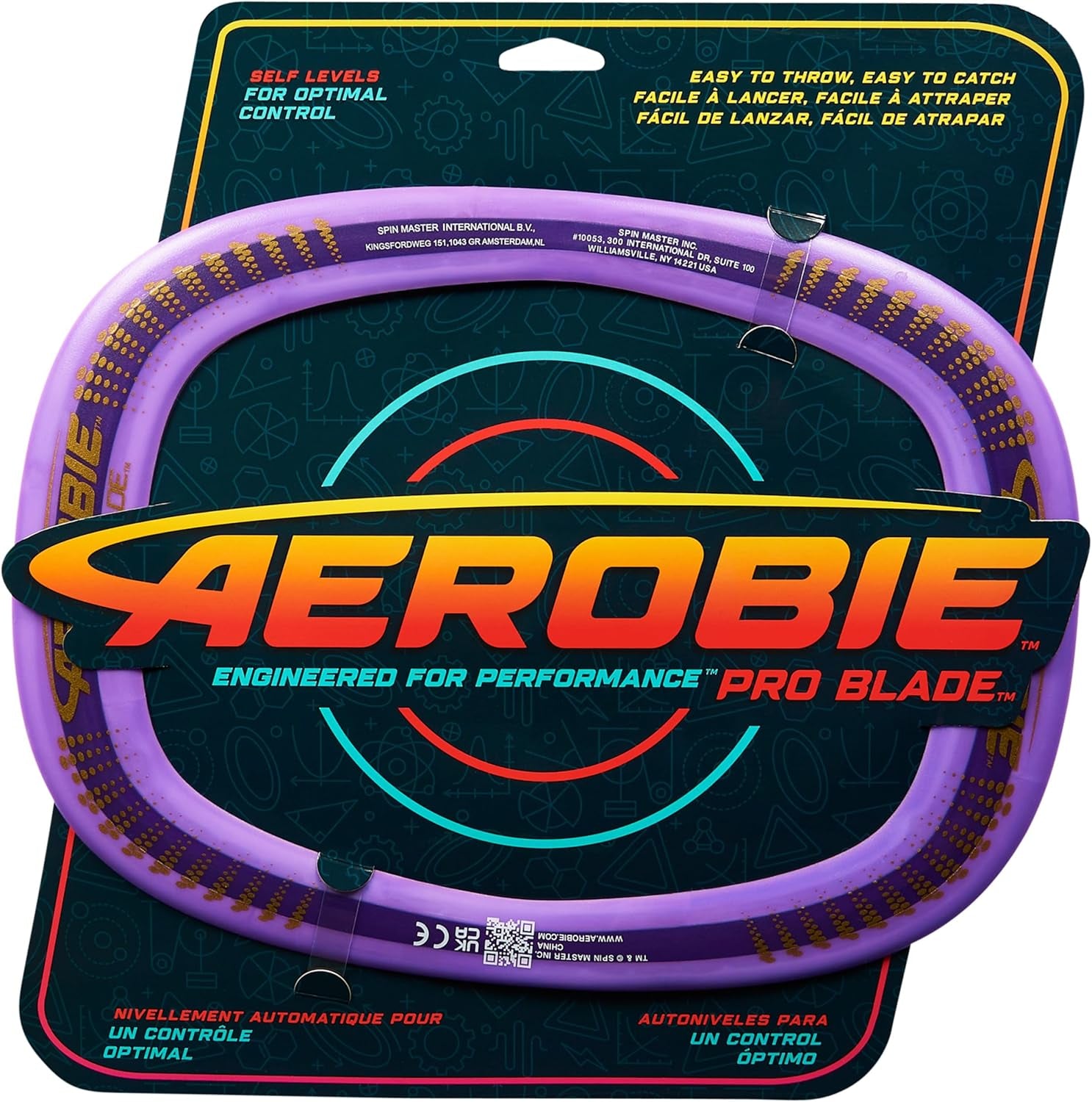 Pro Blade Throw Ring, Lightweight Kids Toy for Disc Golf, Backyard Games & More, Outdoor Games for Adults and Family Ages 5 & Up, Purple