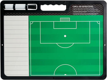 Premium Coaches Clipboard | Double-Sided Dry Erase Marker Board for Basketball, Baseball, Soccer, Football, Hockey (Marker Included)