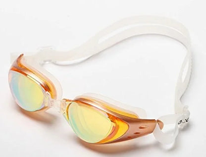 Electroplated Swimming Goggles anti Fog Adult Swimming Goggles Waterproof Silicone Swimming Goggles Set Adjustable