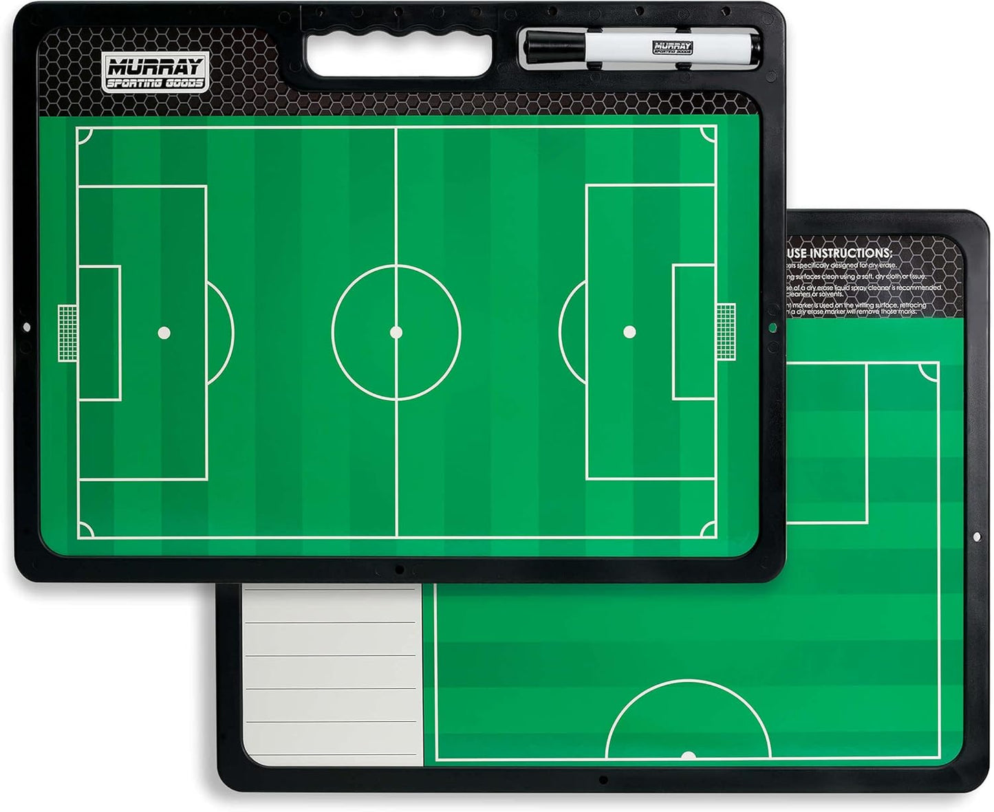 Premium Coaches Clipboard | Double-Sided Dry Erase Marker Board for Basketball, Baseball, Soccer, Football, Hockey (Marker Included)