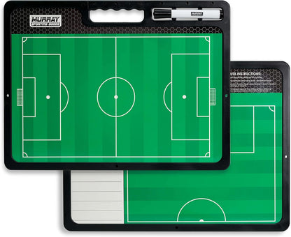 Premium Coaches Clipboard | Double-Sided Dry Erase Marker Board for Basketball, Baseball, Soccer, Football, Hockey (Marker Included)