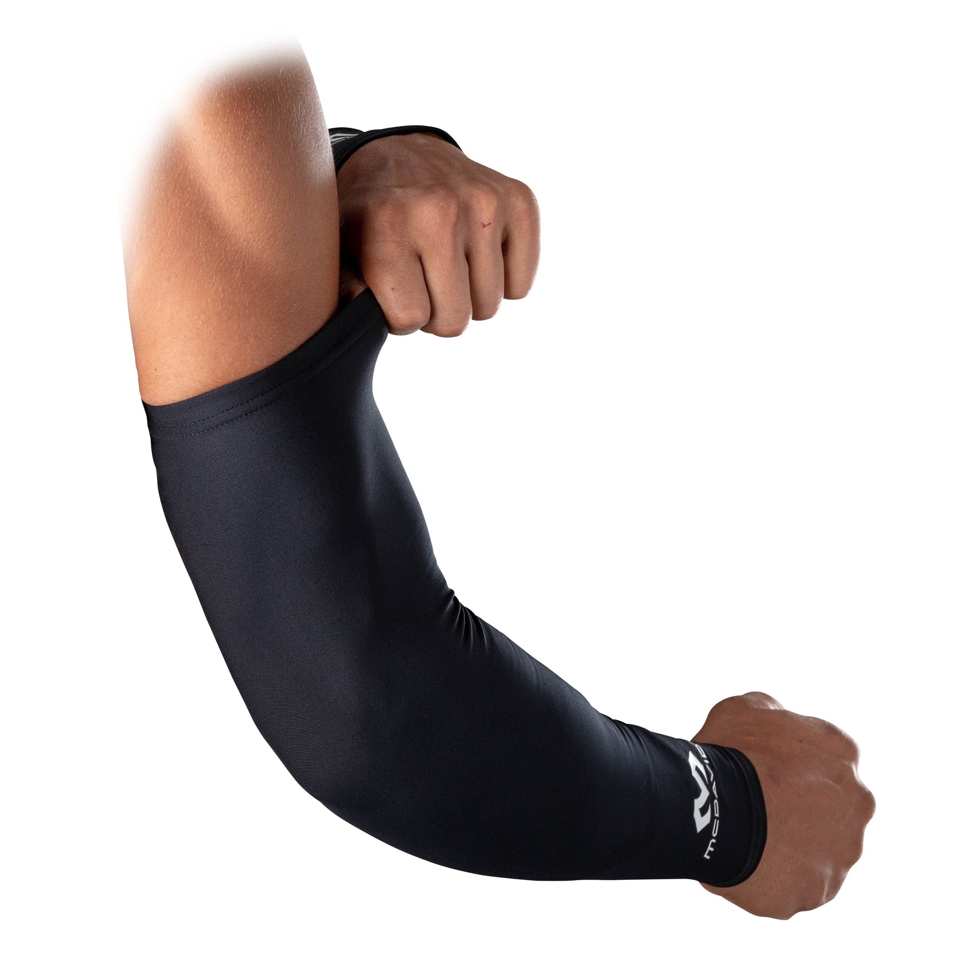 Unisex Adult Compression Arm Sleeves Pair in Black, Size S/M