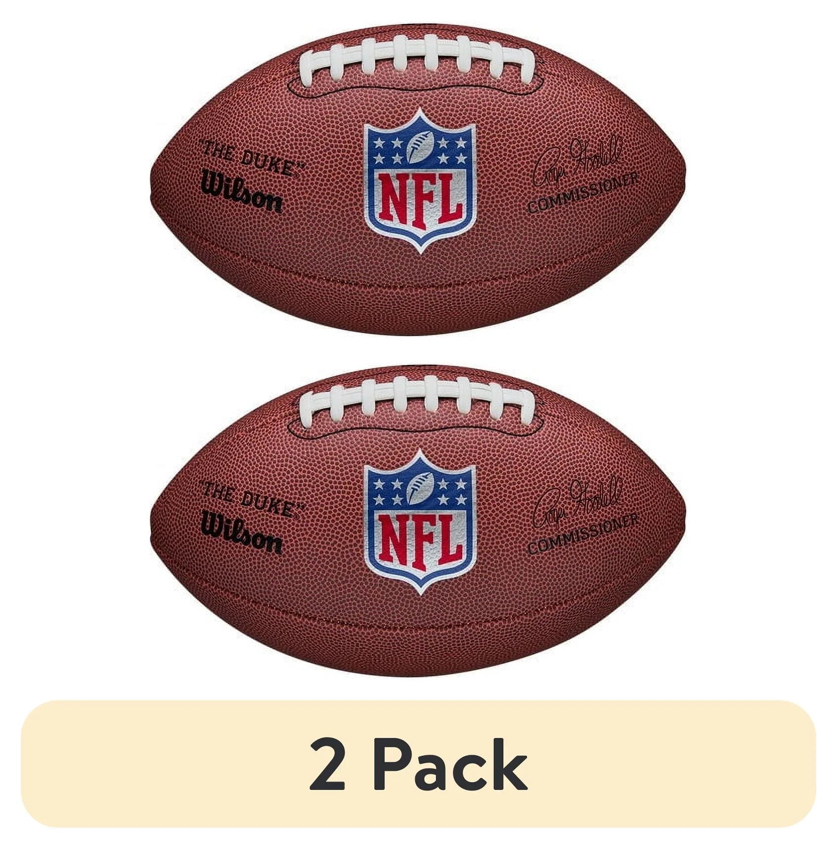 NFL The Duke Official Size Replica Football - Brown (2 Pack)