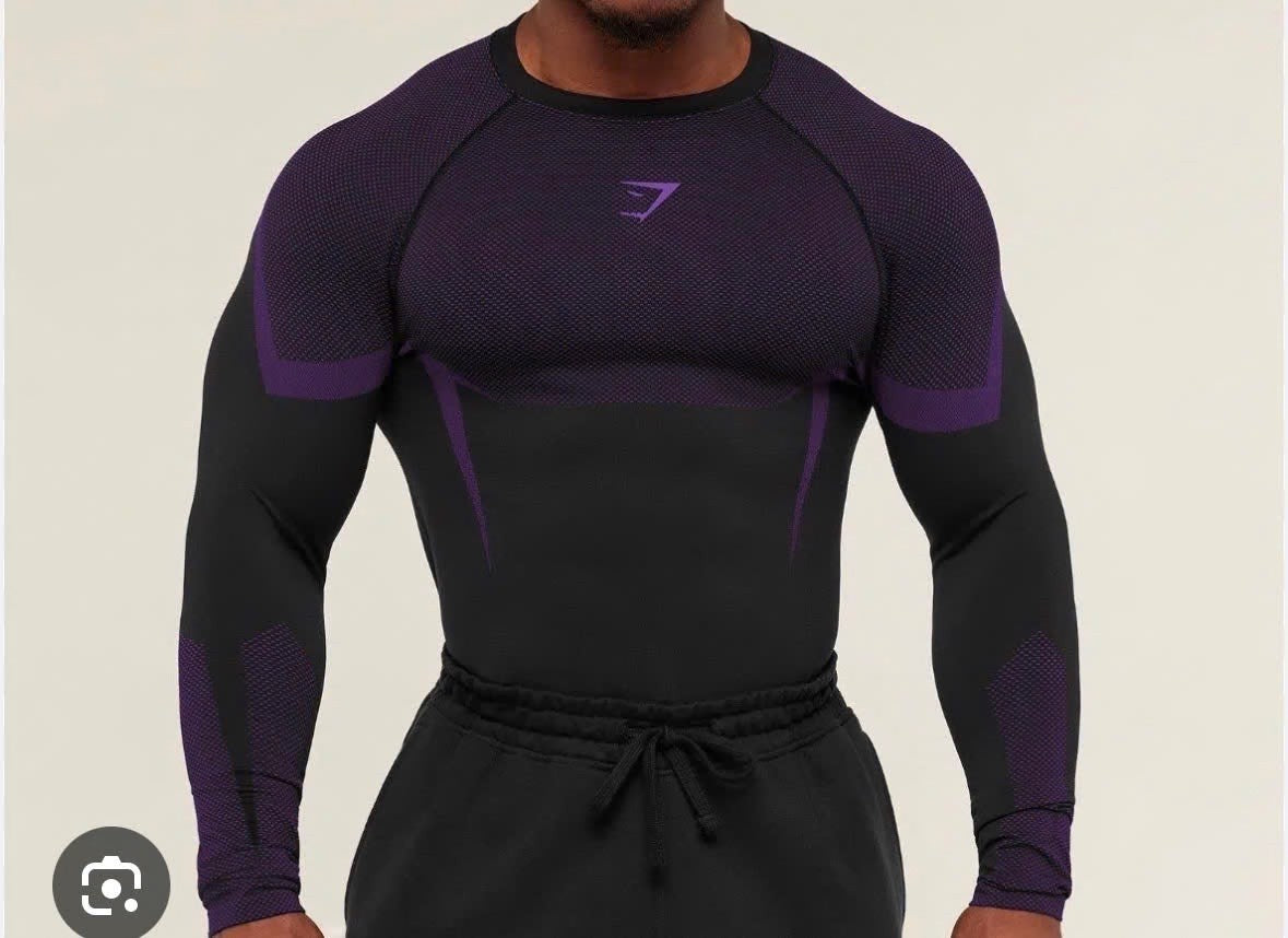 Gymshark Onyx V5 Large Purple Long Sleeve