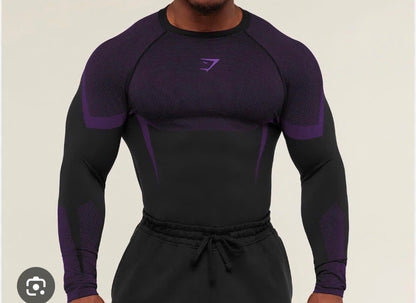 Gymshark Onyx V5 Large Purple Long Sleeve