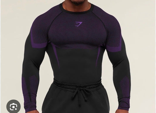 Gymshark Onyx V5 Large Purple Long Sleeve