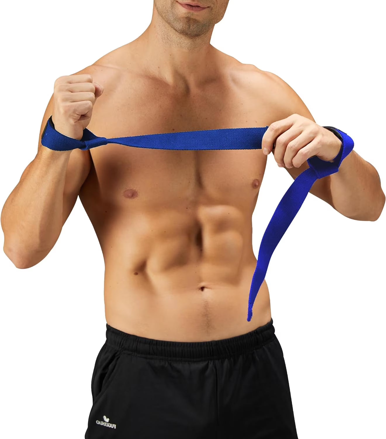anti Slip Men and Women Neoprene Blue Weight Lifting Straps